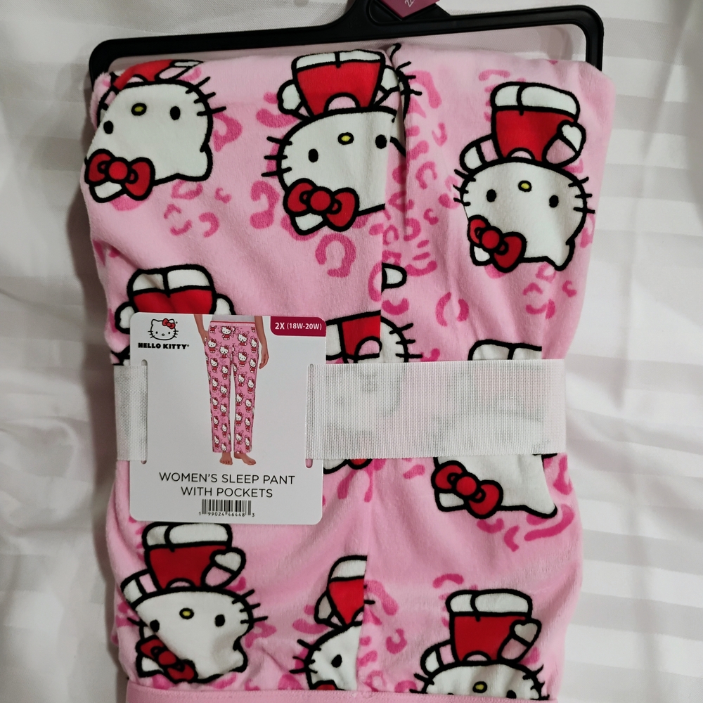Hello Kitty Pink Women's Sleep Pants with Pockets